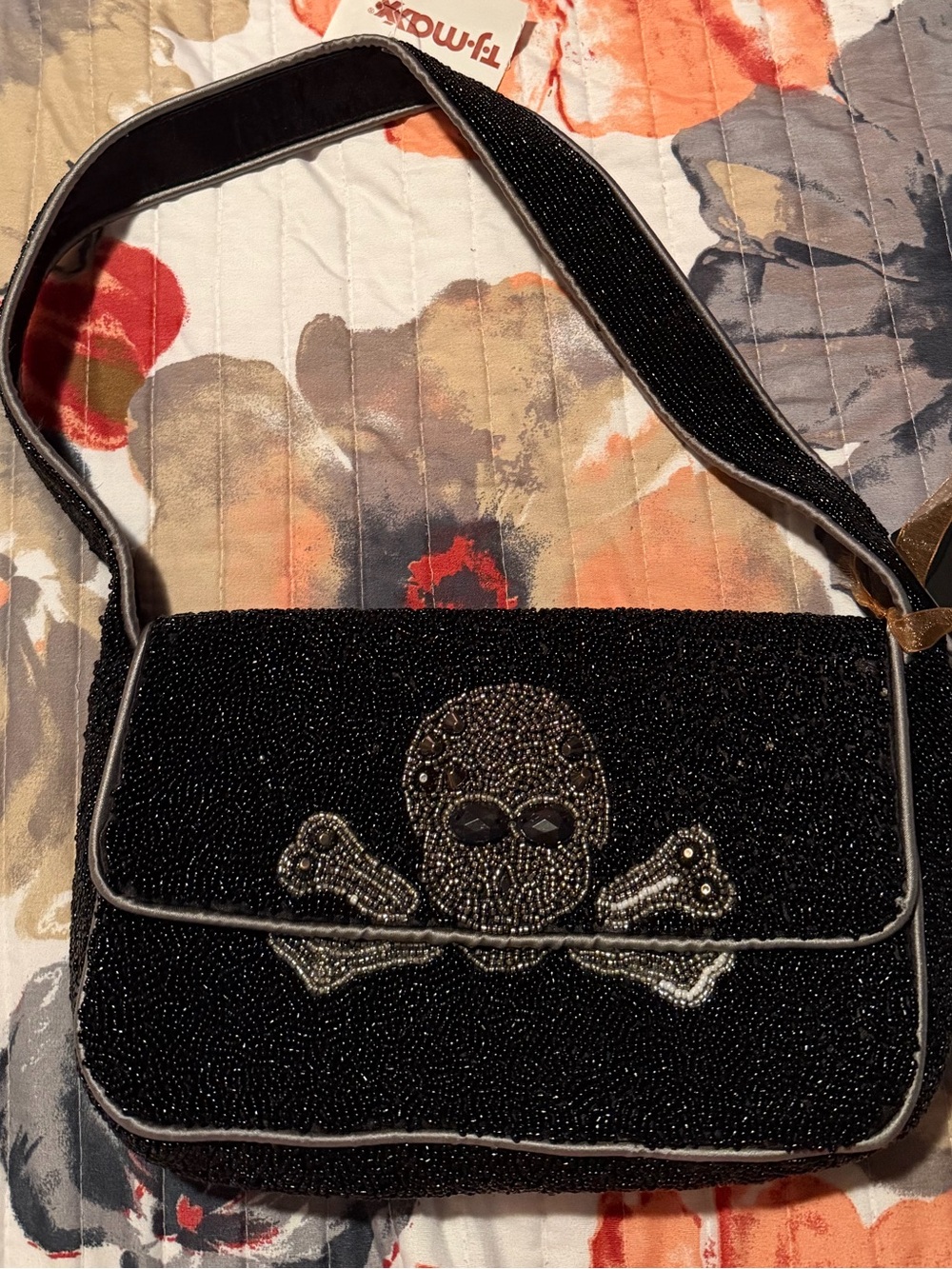 NWT From India to You Beaded Skull Purse
